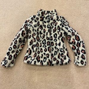 Abound Leopard Faux Fur Jacket sz M